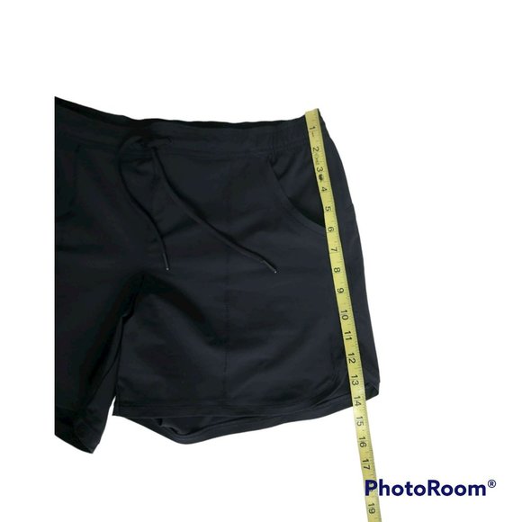 Lands' End Sport Women's Athletic Workout Sports Running Shorts Navy Blue Sz 12 - Picture 10 of 10